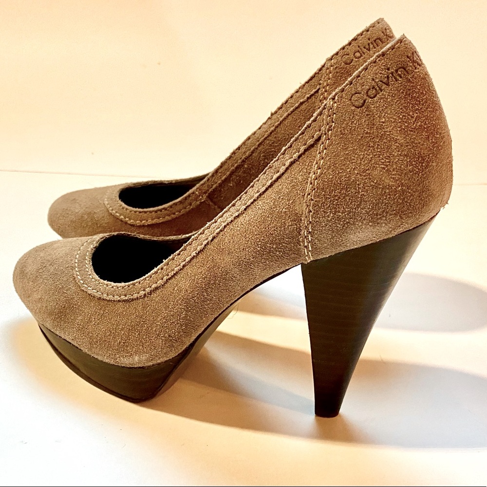 Calvin Klein Jeans Beige Stilletto Dress Shoes Shoe Pump Stiletto